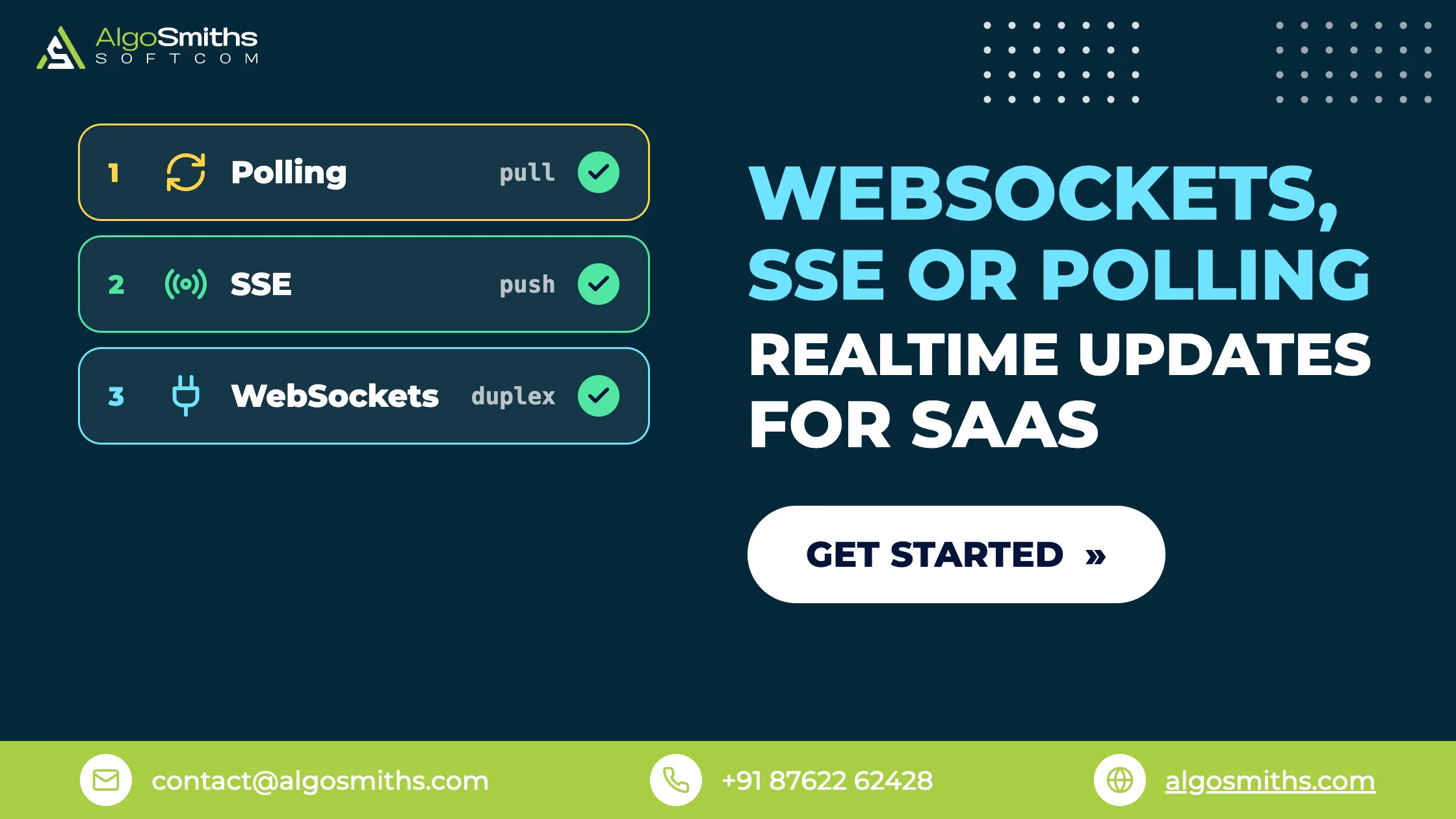 WebSockets vs SSE vs Polling: Realtime Updates for SaaS